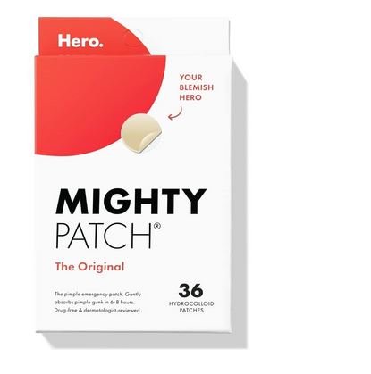 mighty patch mighty hero cosmetics patches hydrocolloid acne absorbing spot dot (36 patches in 1 pack)